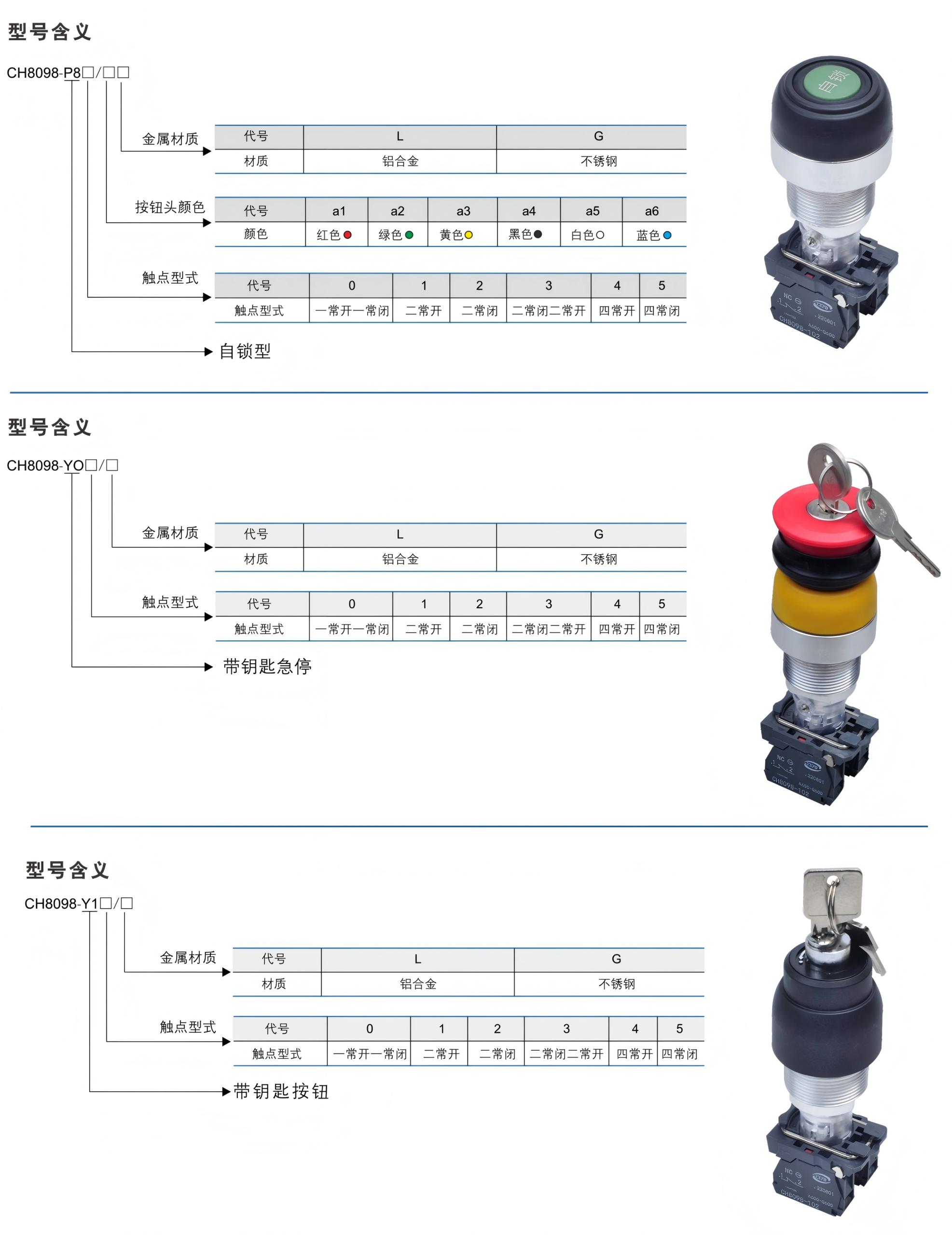 Flameproof Push Button CH8098 flameproof push button ch8098
