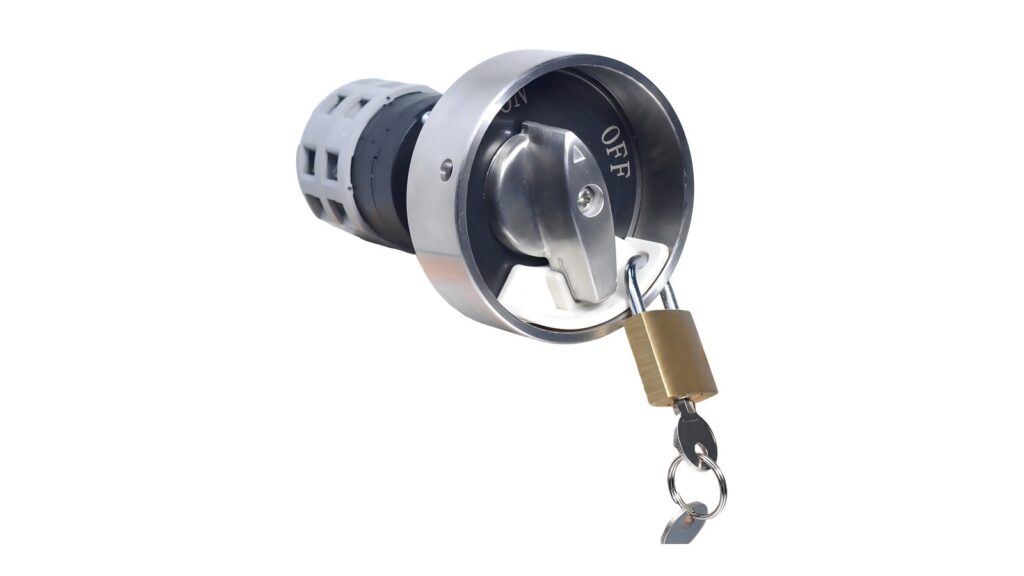 IEC 60079-1:2026 Pre-Release: What Ex d Buyers Should Do Now Lockable industrial rotary switch operating component photographed on a white background