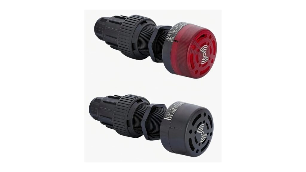 IECEx CoPC Verification: What Employers Must Check Red and black panel-mount audible indicators shown side by side on a white background