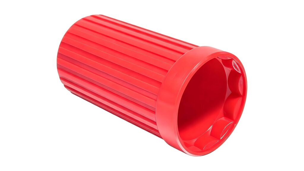 MMAIATEX Service, Inspection and Panel Meter Guides Red ribbed cylindrical panel-control accessory on a white background